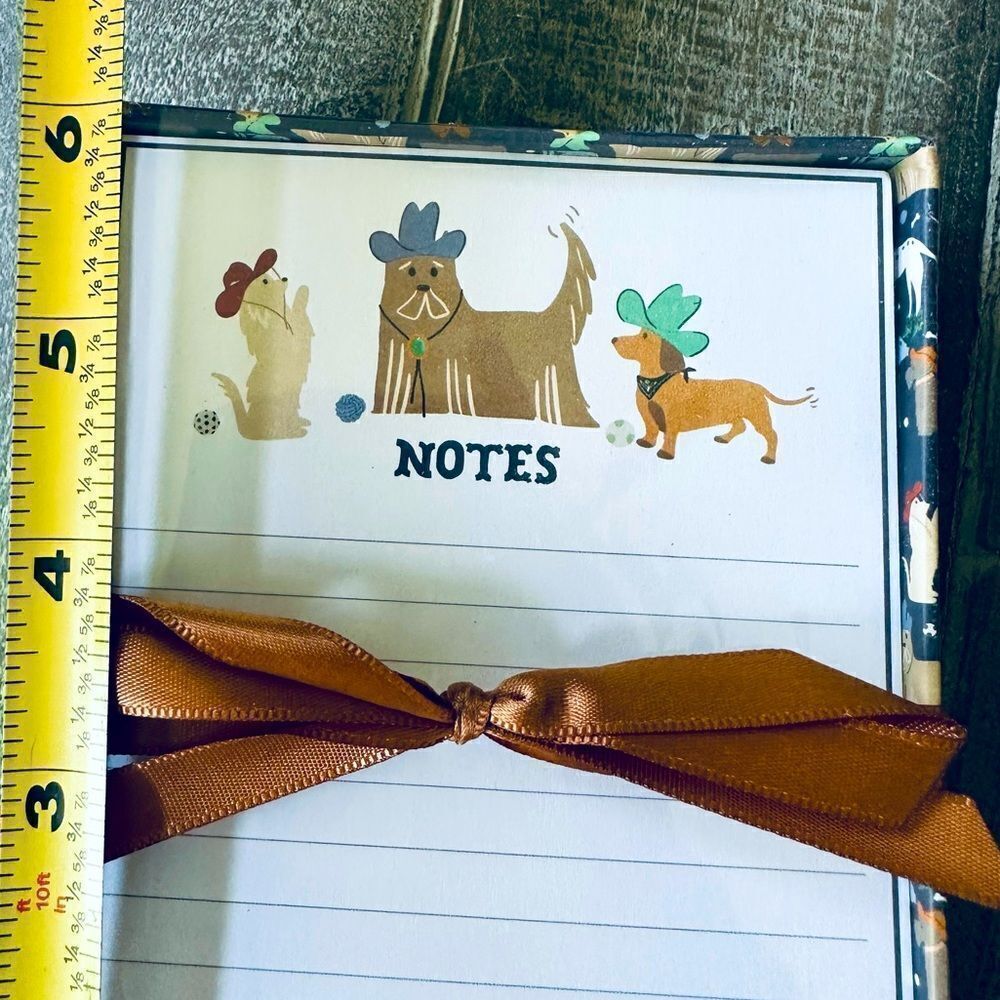 Western Cowboy Dog Stationary Notepad Gift Set